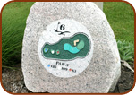 Engraved Rock Golf Sign Markers