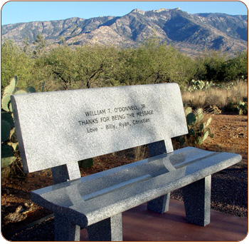 Engraved Granite Donor Bench