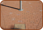 Bricks Engraved By Flagpole