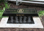 memorial bench engraved black granite