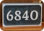 Raised Numeral Address Stone