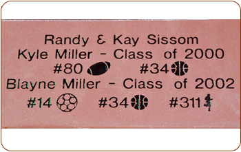 engraved 8x16 sports symbol paver